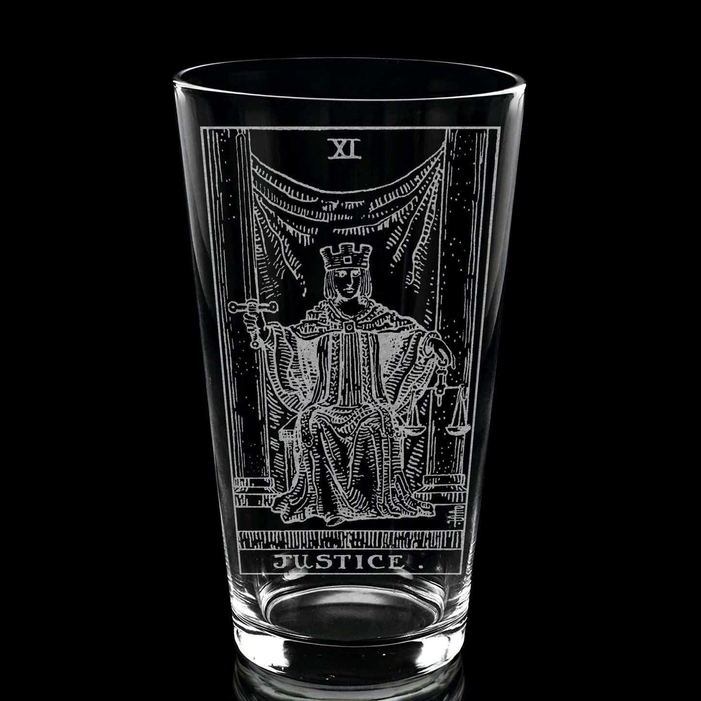 RIDER-WAITE TAROT CARD Pint Glasses by LumEngrave VYSN