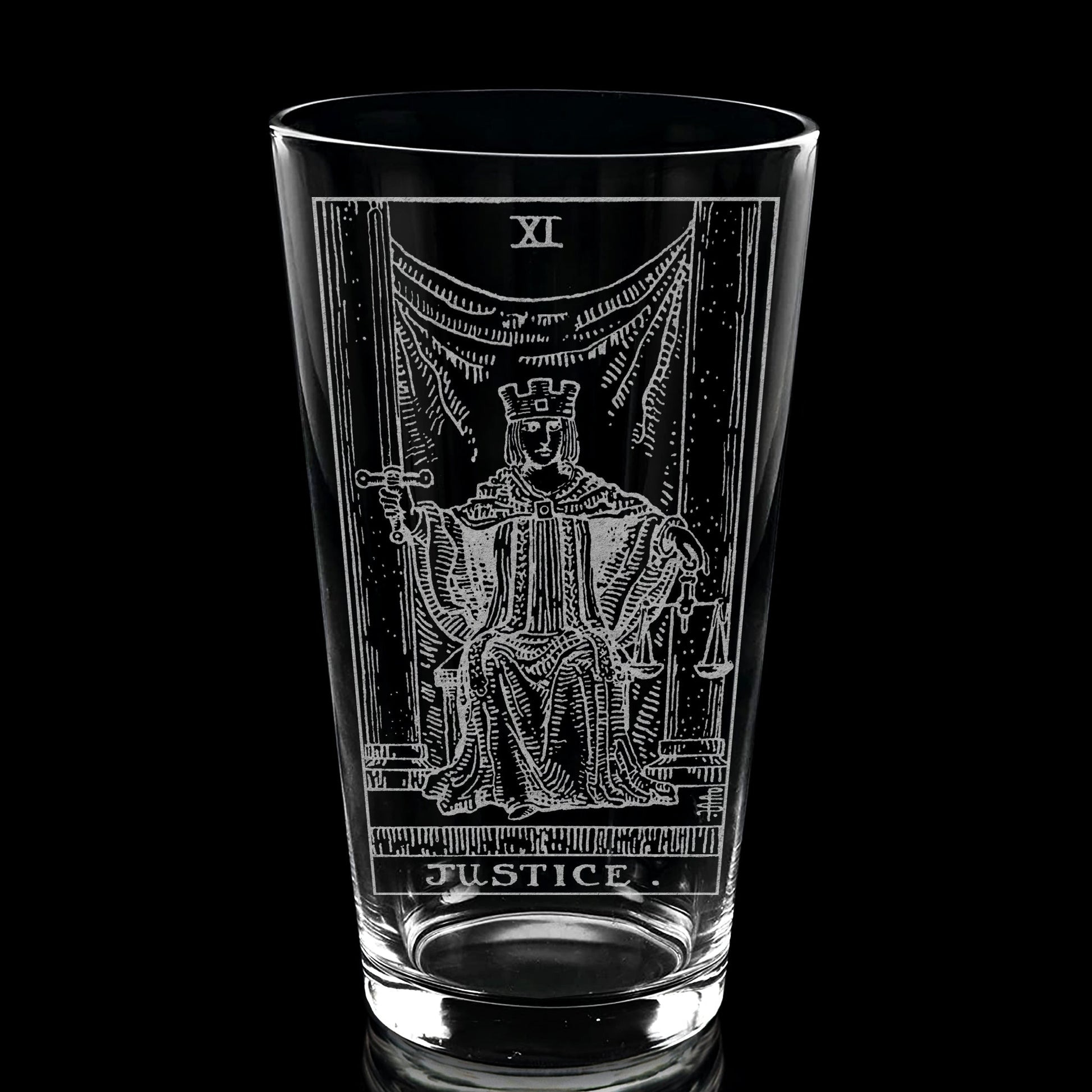 RIDER-WAITE TAROT CARD Pint Glasses by LumEngrave VYSN