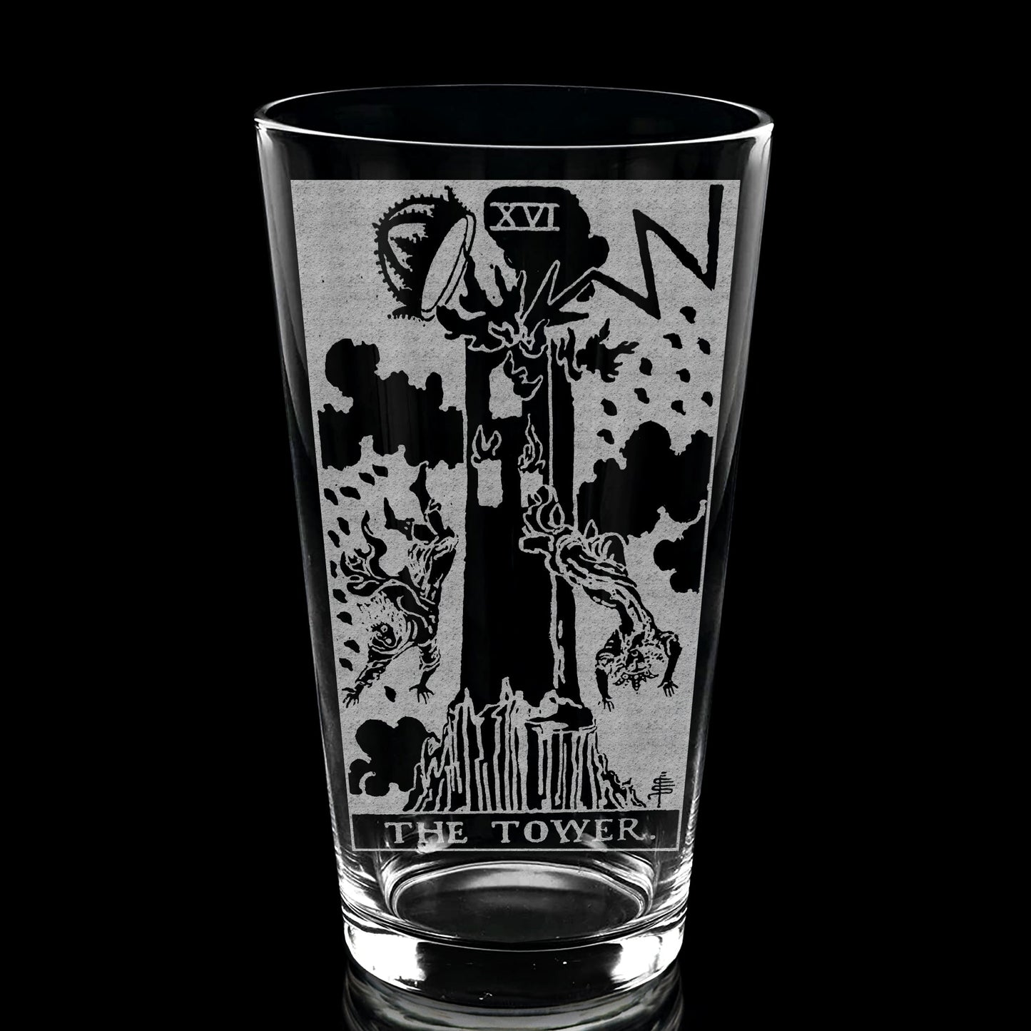 RIDER-WAITE TAROT CARD Pint Glasses by LumEngrave VYSN