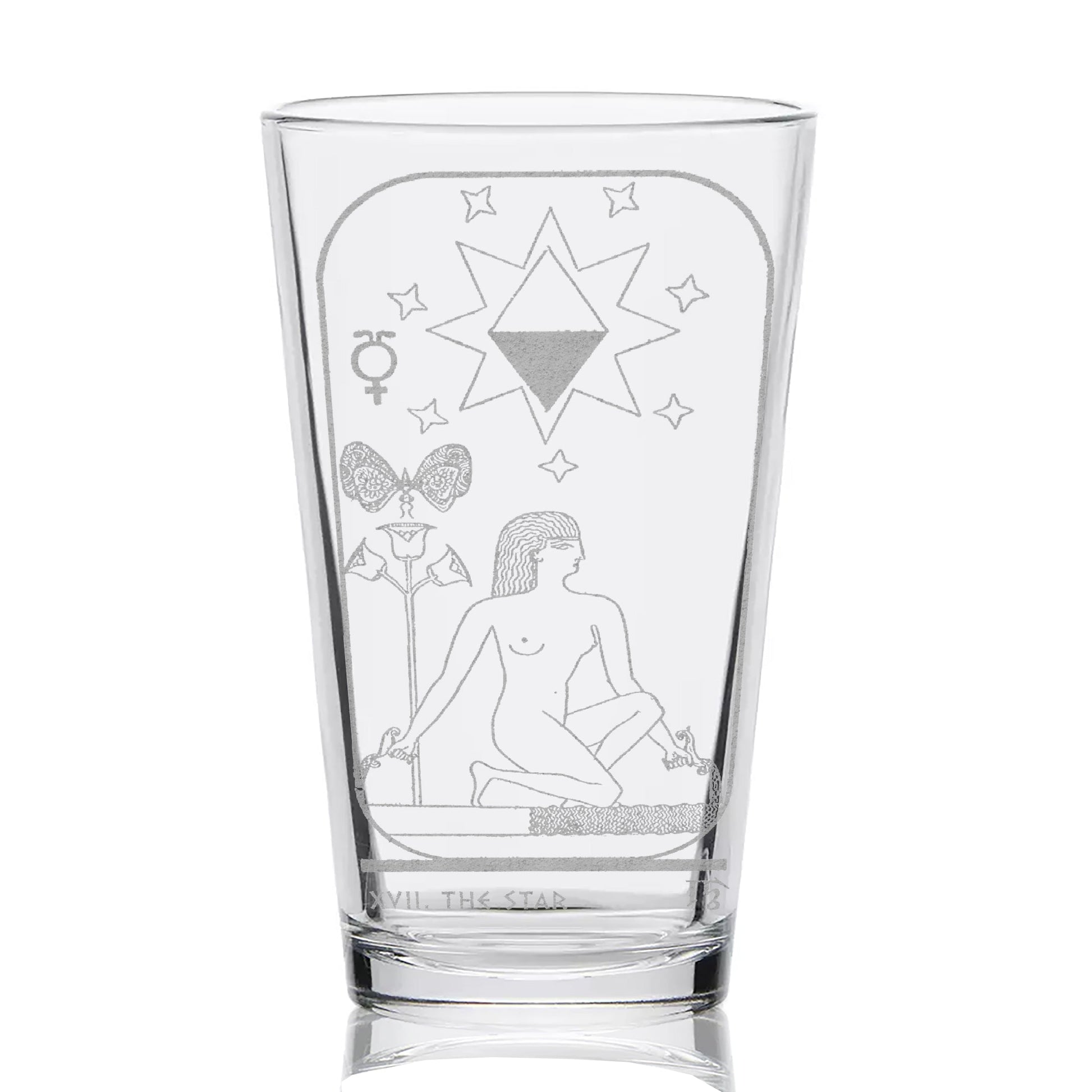 EGYPTIAN TAROT CARD Pint Glasses by LumEngrave VYSN