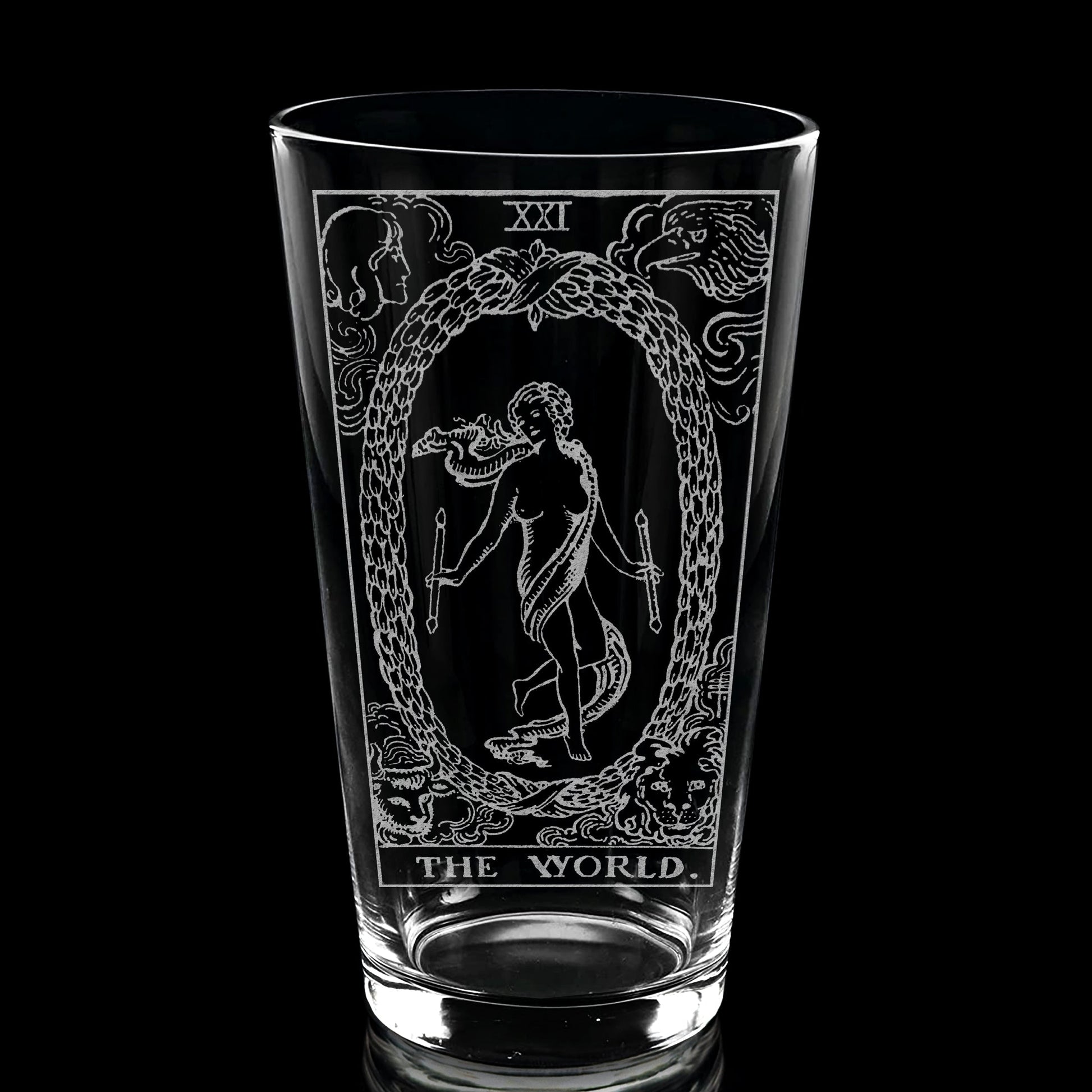 RIDER-WAITE TAROT CARD Pint Glasses by LumEngrave VYSN
