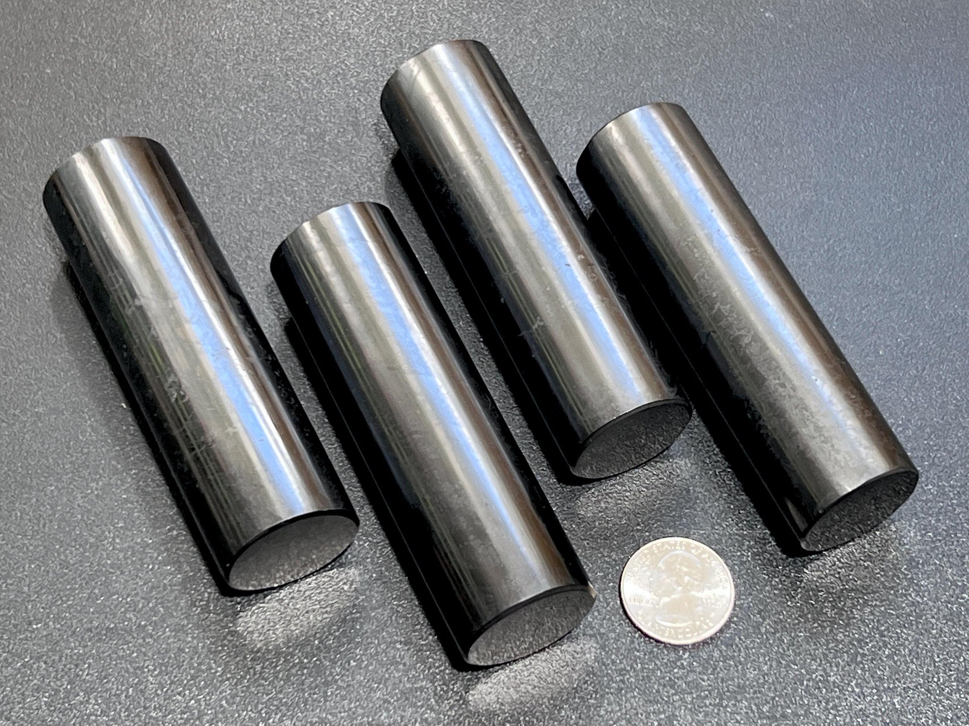 Black Shungite Cylinder Harmonizer Rod (4 Inches) Gemstone Carving Decor Supply Amazing Crystals