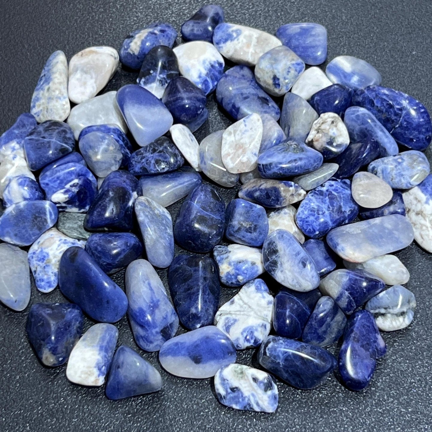 Blue Sodalite Small Tumbled Stones (By The Ounce or Pound) Wholesale Amazing Crystals