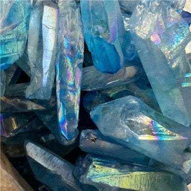 Aqua Aura Crystal Points Sacred Crystals