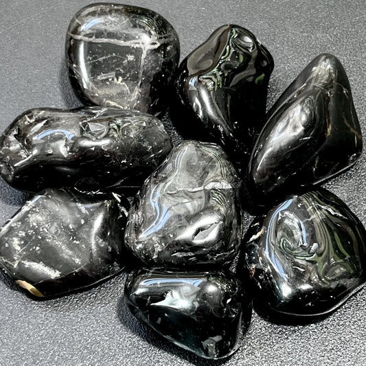 Black Tourmaline Crystal Tumbled Stones Large (1-2 Inches)(By The Piece or Pound) Bulk Wholesale Amazing Crystals