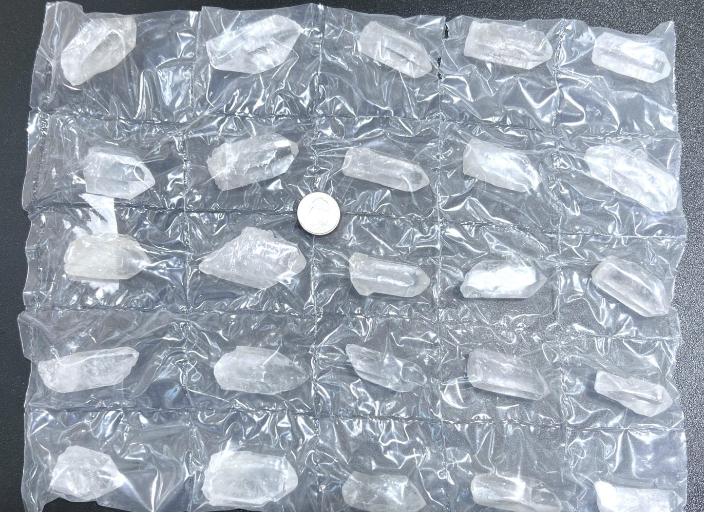 Clear Quartz Crystal Points (25 Pieces) Assorted Flat Pack Rough Raw Gemstones Bulk Wholesale - Solar Luxe Metaphysical Store