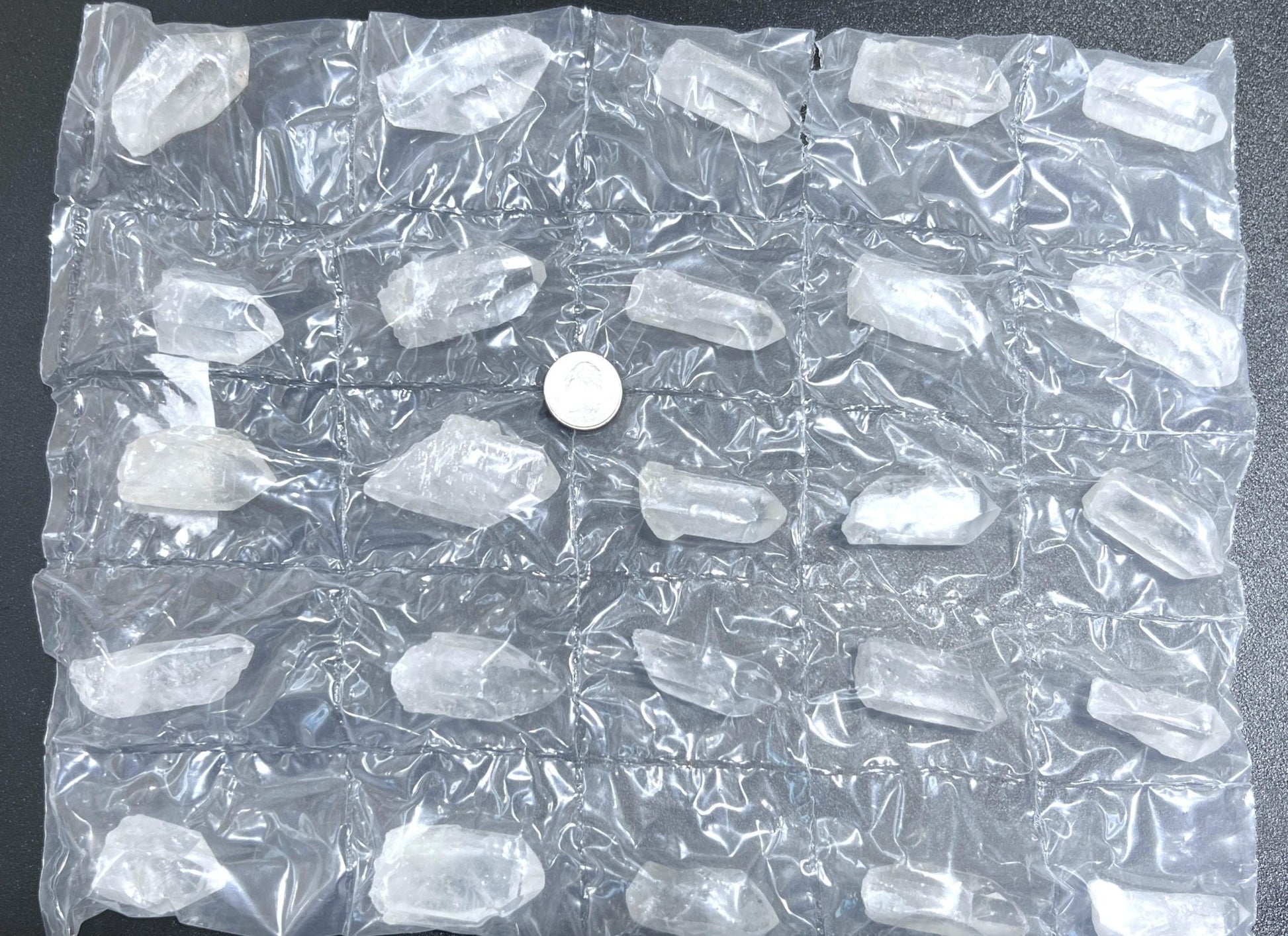 Clear Quartz Crystal Points (25 Pieces) Assorted Flat Pack Rough Raw Gemstones Bulk Wholesale - Solar Luxe Metaphysical Store