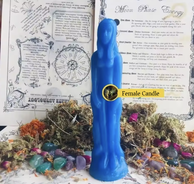 Female and Male Figurine Candles Green Witch Creations