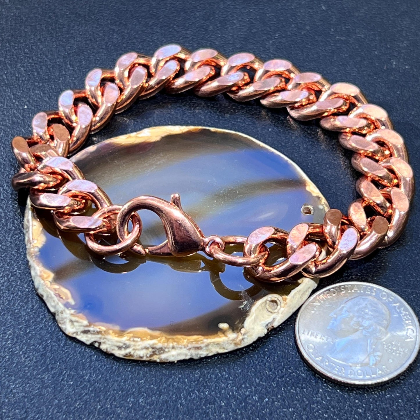Pure Copper Chain Bracelet (8 Inches) Amazing Crystals