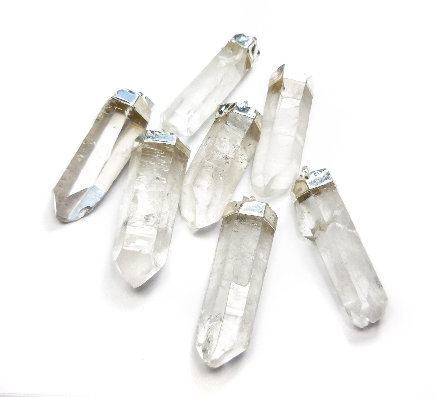 Large Quartz Crystal Point Pendant (Silver Plated) Wholesale Amazing Crystals
