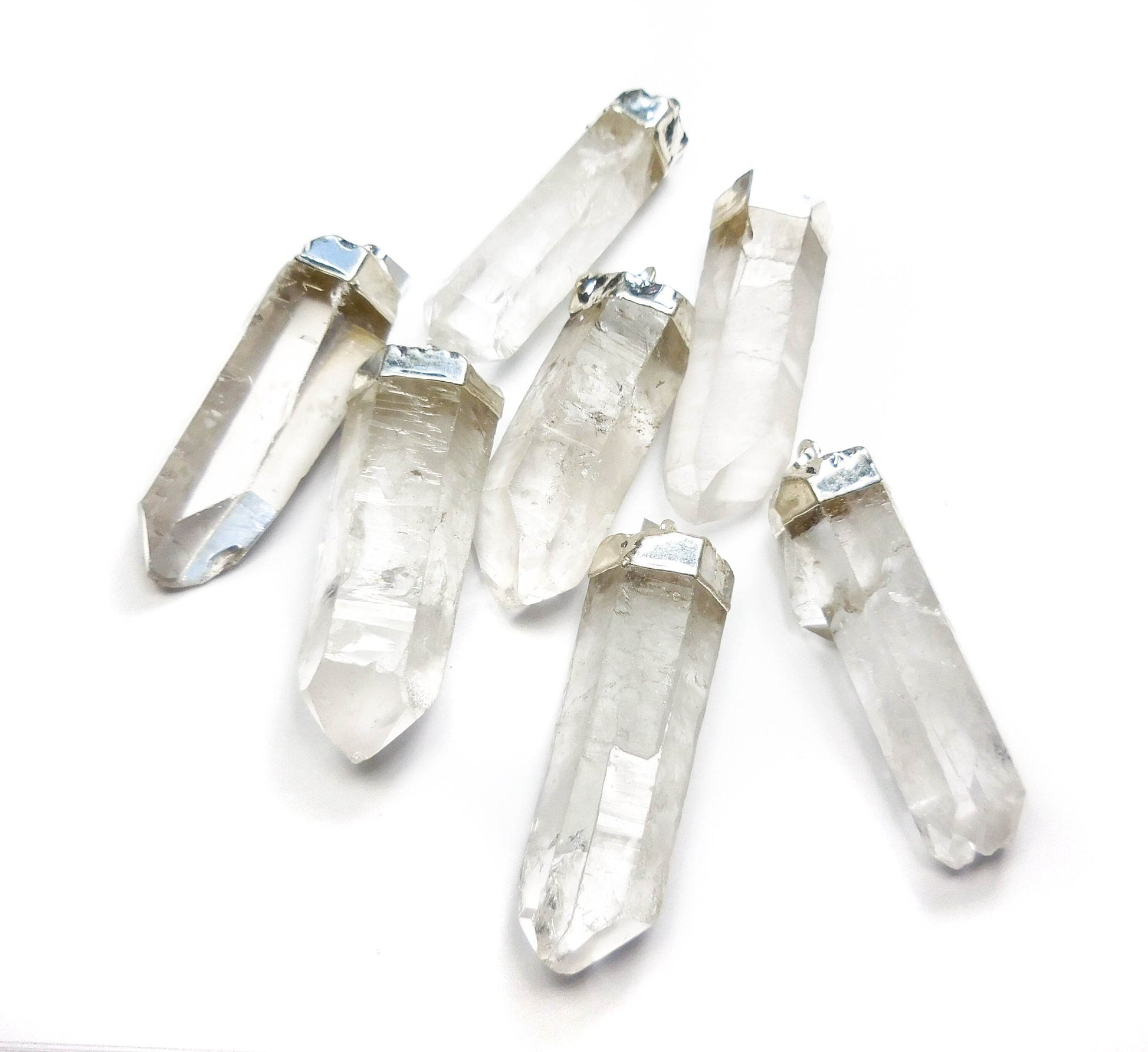 Large Quartz Crystal Point Pendant (Silver Plated) Wholesale Amazing Crystals