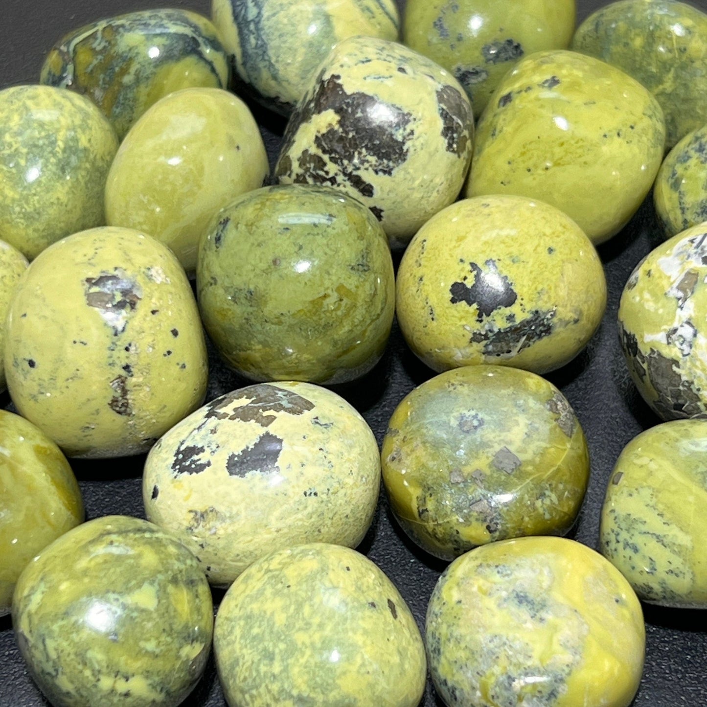 Green Serpentine Tumbled Stones (By The Piece or Pound) - Solar Luxe Metaphysical Store