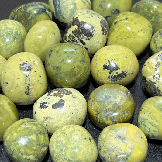 Green Serpentine Tumbled Stones (By The Piece or Pound) - Solar Luxe Metaphysical Store