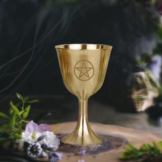 Goddess & Triple Moon Gold Chalices Green Witch Creations