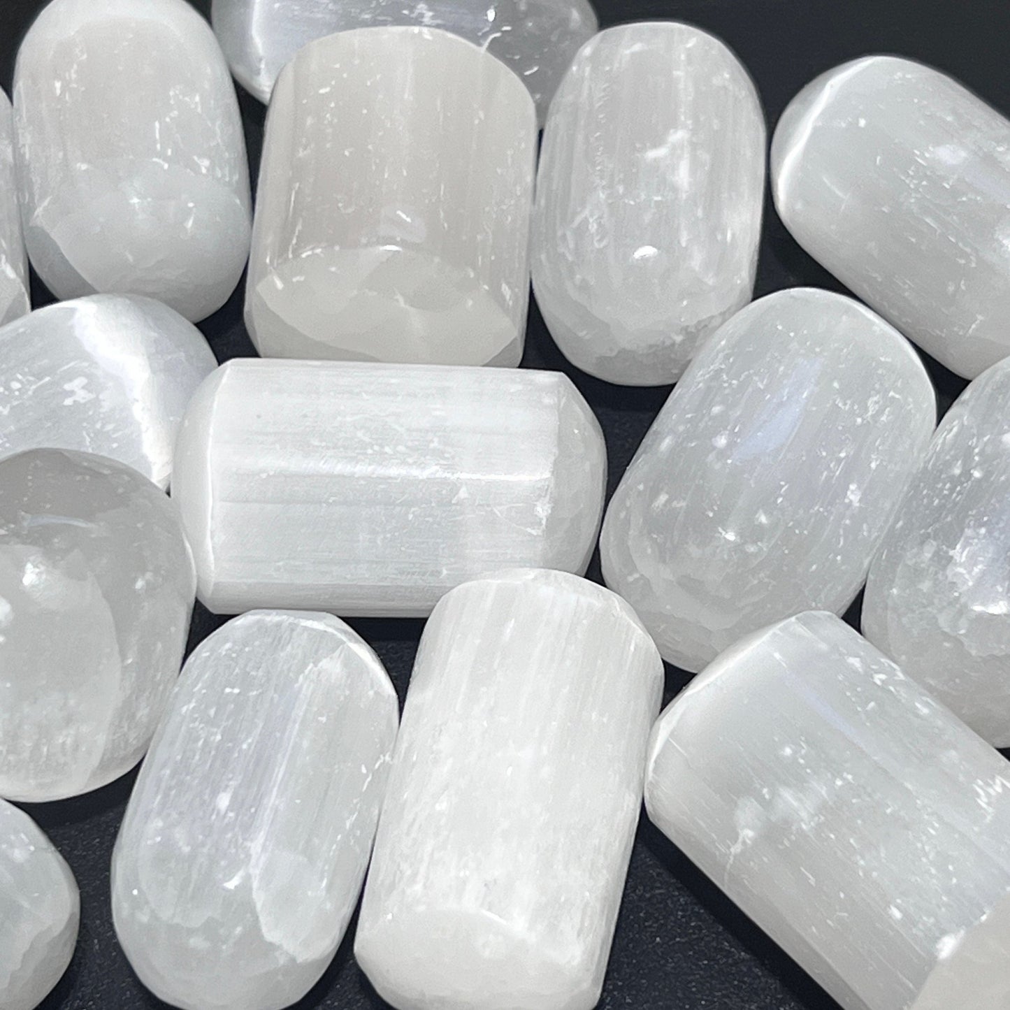 Large Selenite Crystal Tumbled Stones (By The Piece or Pound) Wholesale - Solar Luxe Metaphysical Store