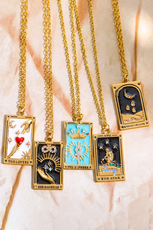 Tarot Card Pendant Stainless Steel Necklace Shopiebay