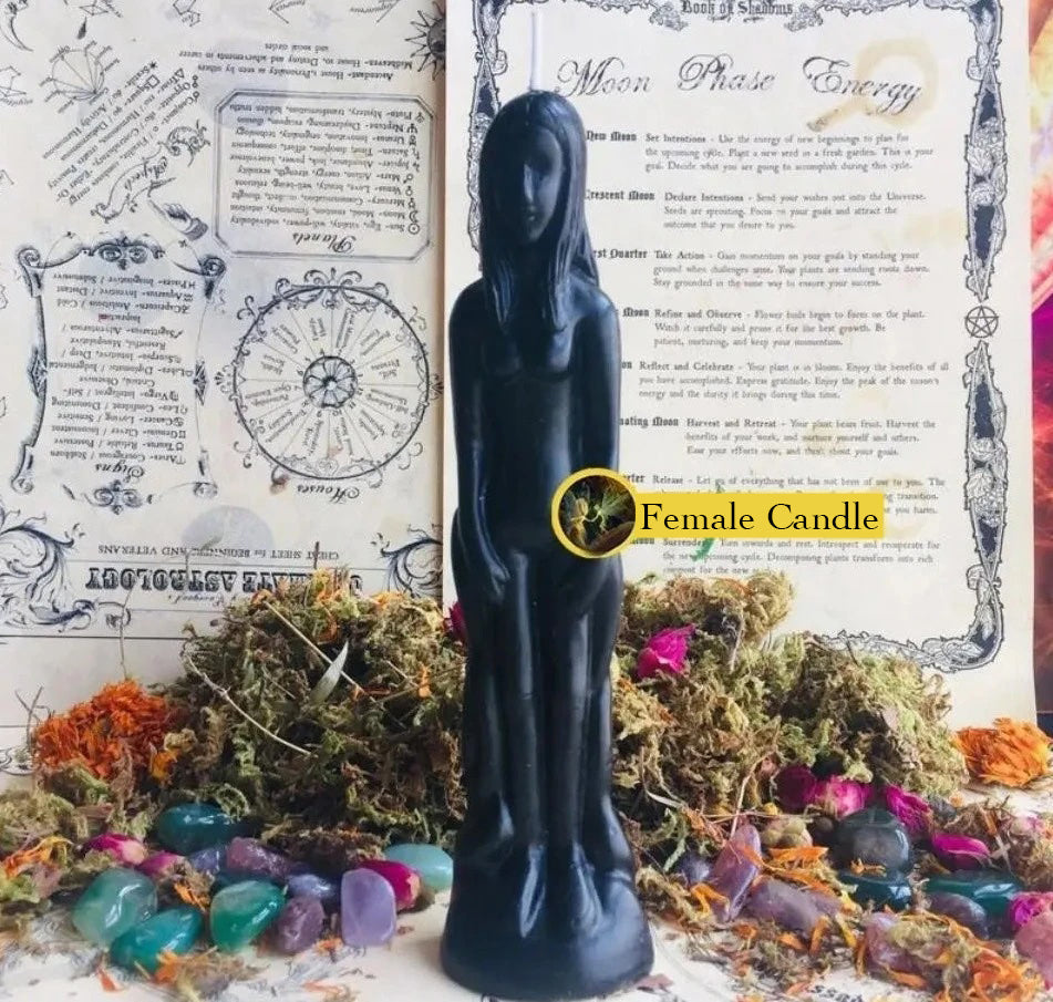 Female and Male Figurine Candles Green Witch Creations