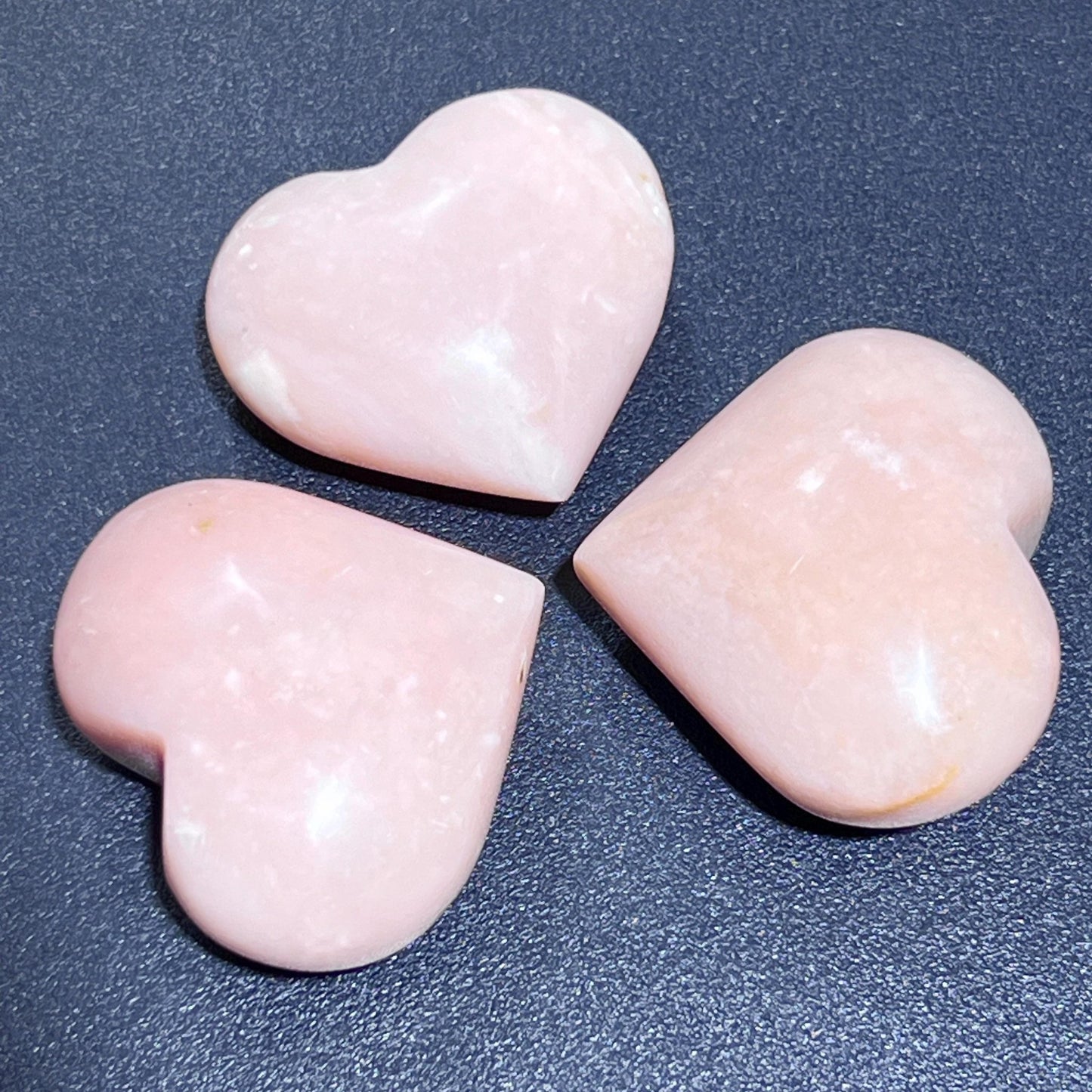 Pink Opal Puffy Heart Polished Crystal Carving Gemstones Decor - Solar Luxe Metaphysical Store