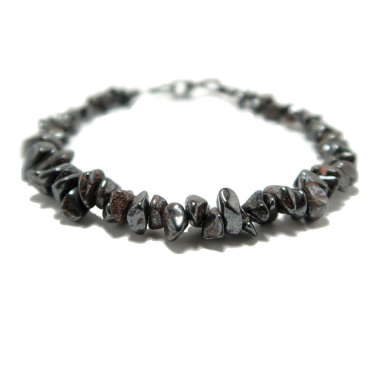 Hematite Bracelet Charming Silver Crystal Satin Crystals