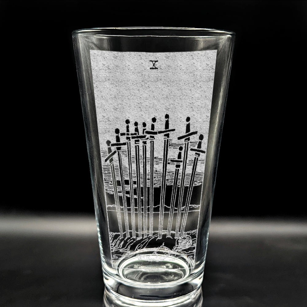RIDER-WAITE TAROT CARD Pint Glasses by LumEngrave VYSN