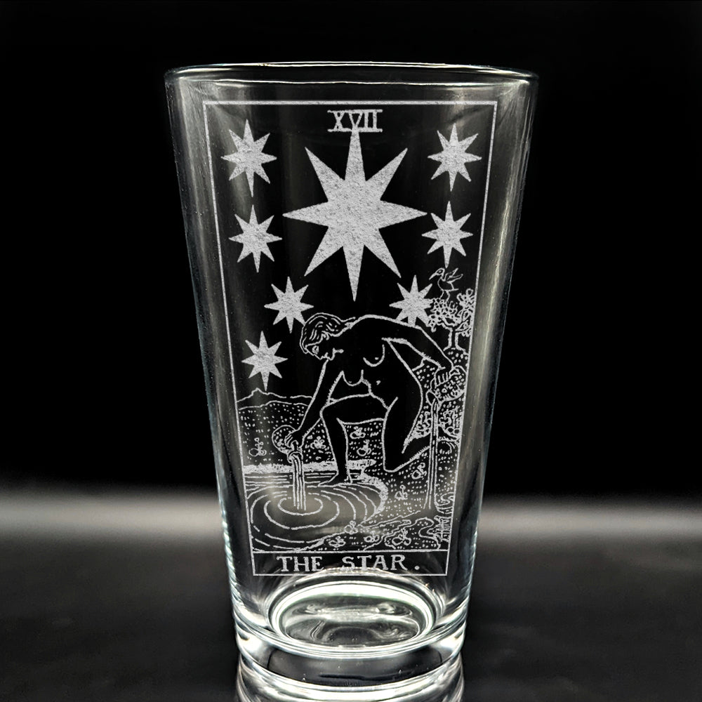 RIDER-WAITE TAROT CARD Pint Glasses by LumEngrave VYSN