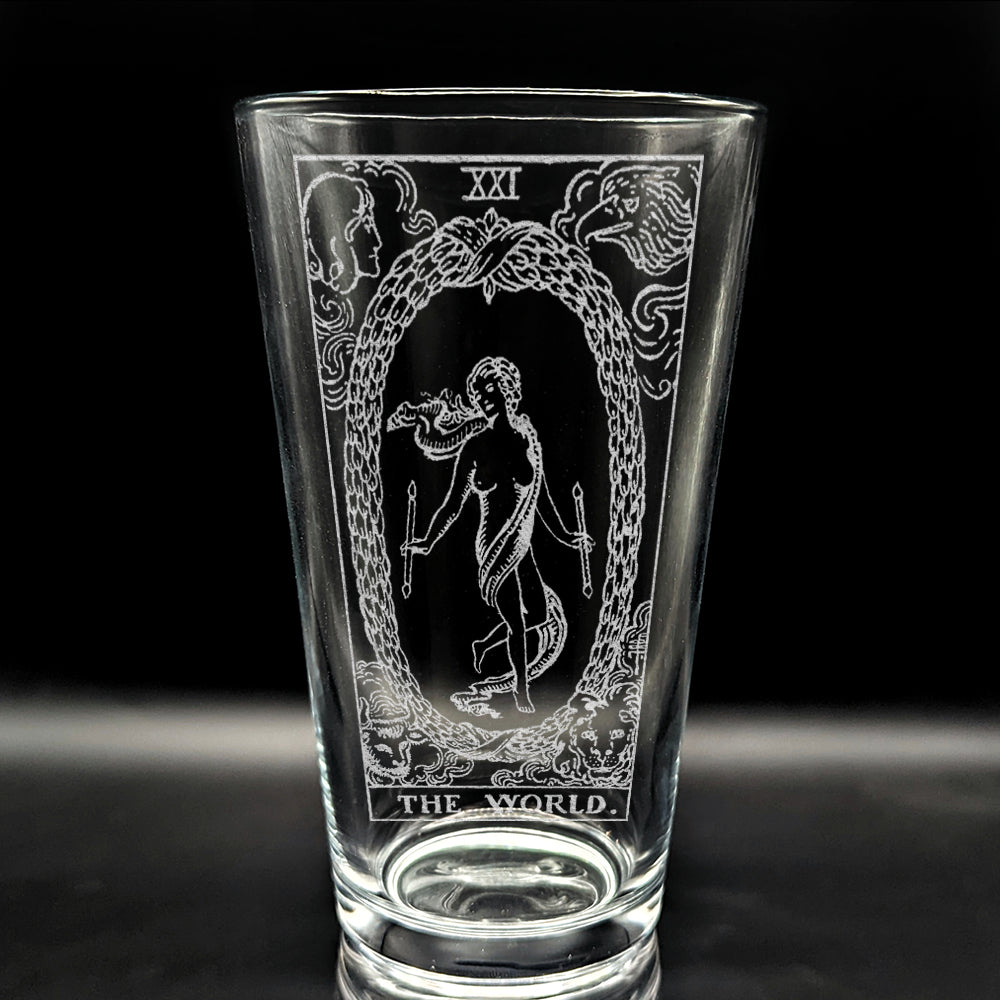 RIDER-WAITE TAROT CARD Pint Glasses by LumEngrave VYSN