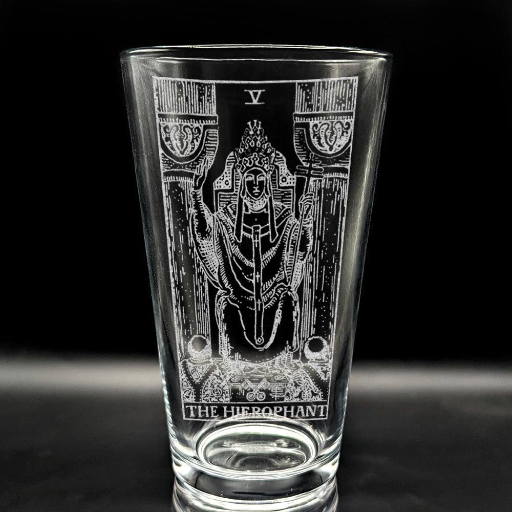 RIDER-WAITE TAROT CARD Pint Glasses by LumEngrave VYSN