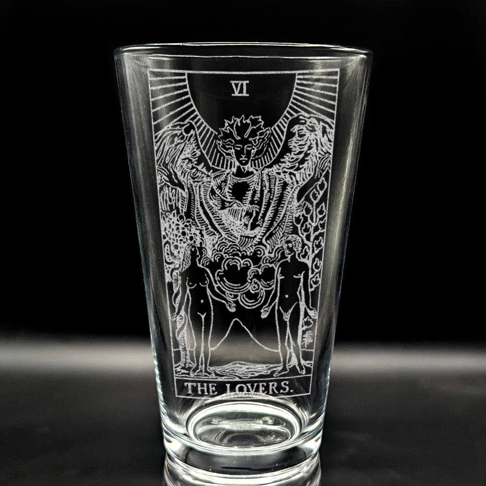 RIDER-WAITE TAROT CARD Pint Glasses by LumEngrave VYSN