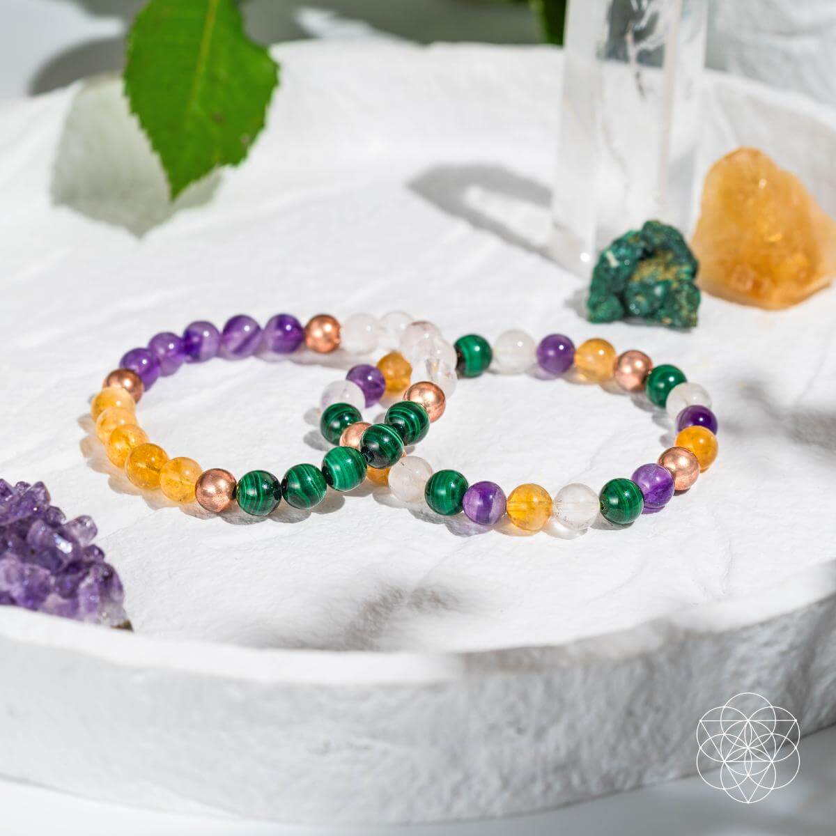 Powerhouse of Wealth Manifestation - Crystal Quartet Bracelet Set Conscious Items