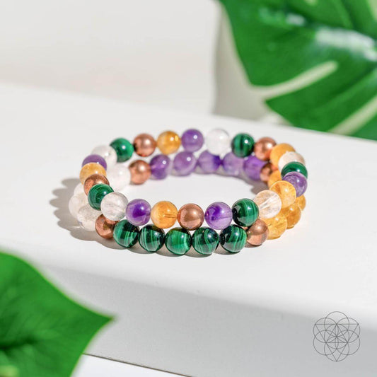 Powerhouse of Wealth Manifestation - Crystal Quartet Bracelet Set Conscious Items