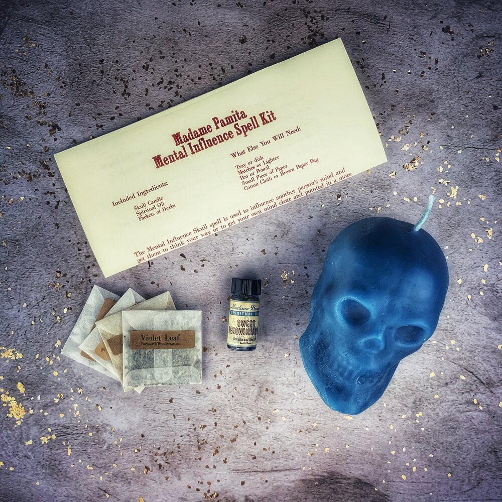 Mental Influence Skull Candle Spell Kit Parlour of Wonders