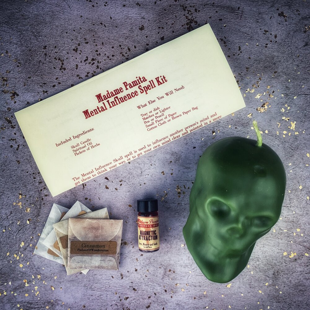 Mental Influence Skull Candle Spell Kit Parlour of Wonders