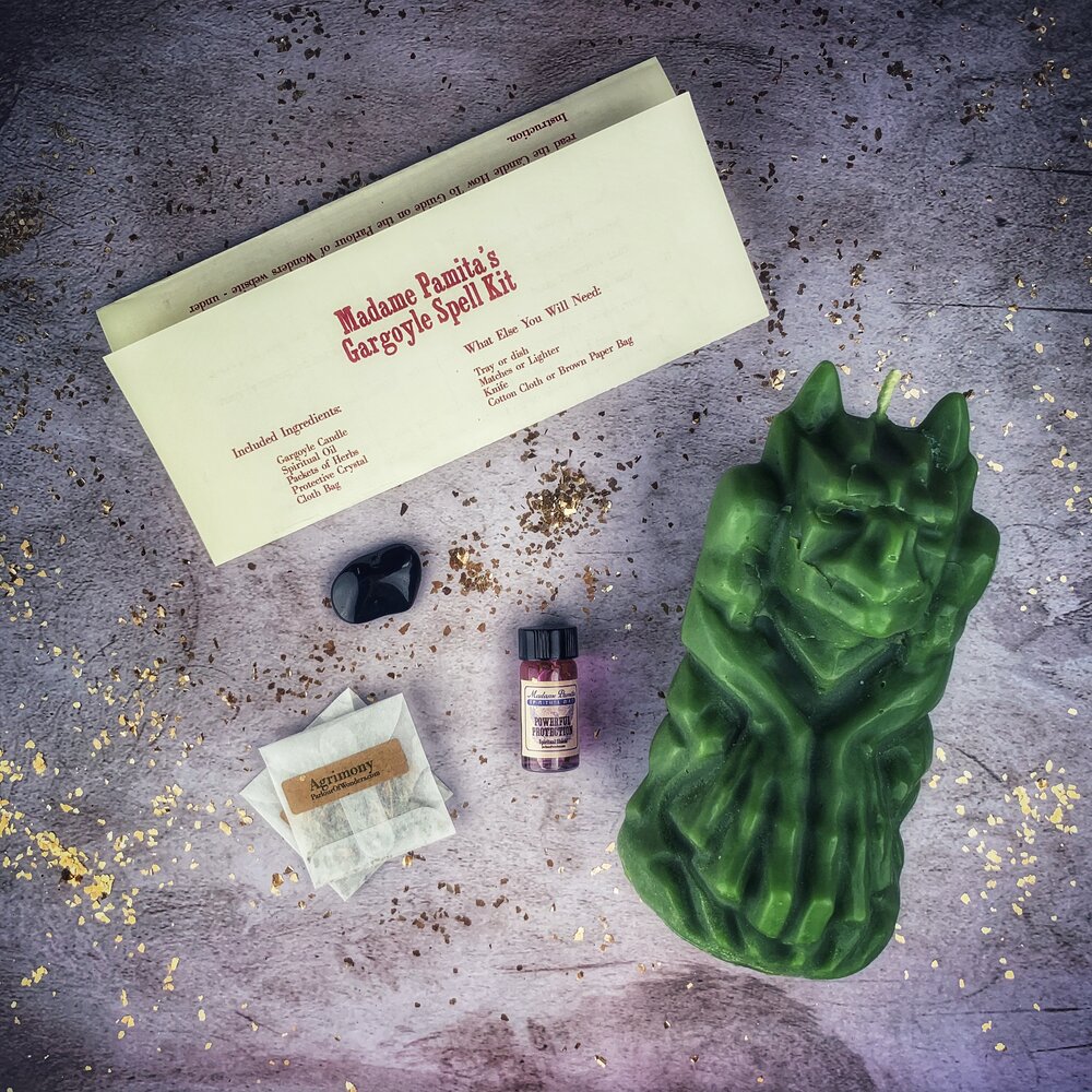 Gargoyle Protection Candle Spell Kit Parlour of Wonders