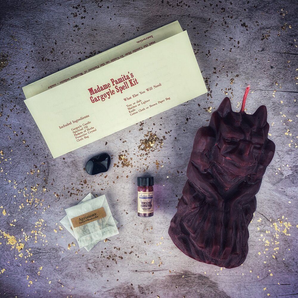 Gargoyle Protection Candle Spell Kit Parlour of Wonders