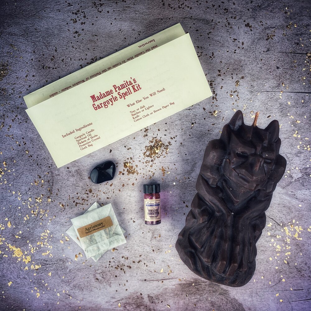 Gargoyle Protection Candle Spell Kit Parlour of Wonders