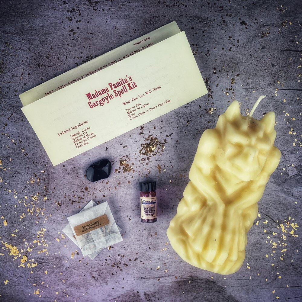 Gargoyle Protection Candle Spell Kit Parlour of Wonders