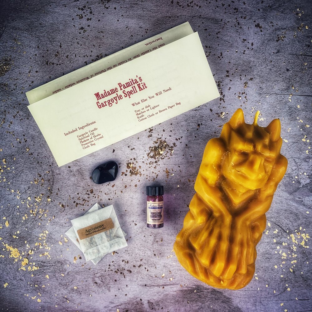 Gargoyle Protection Candle Spell Kit Parlour of Wonders