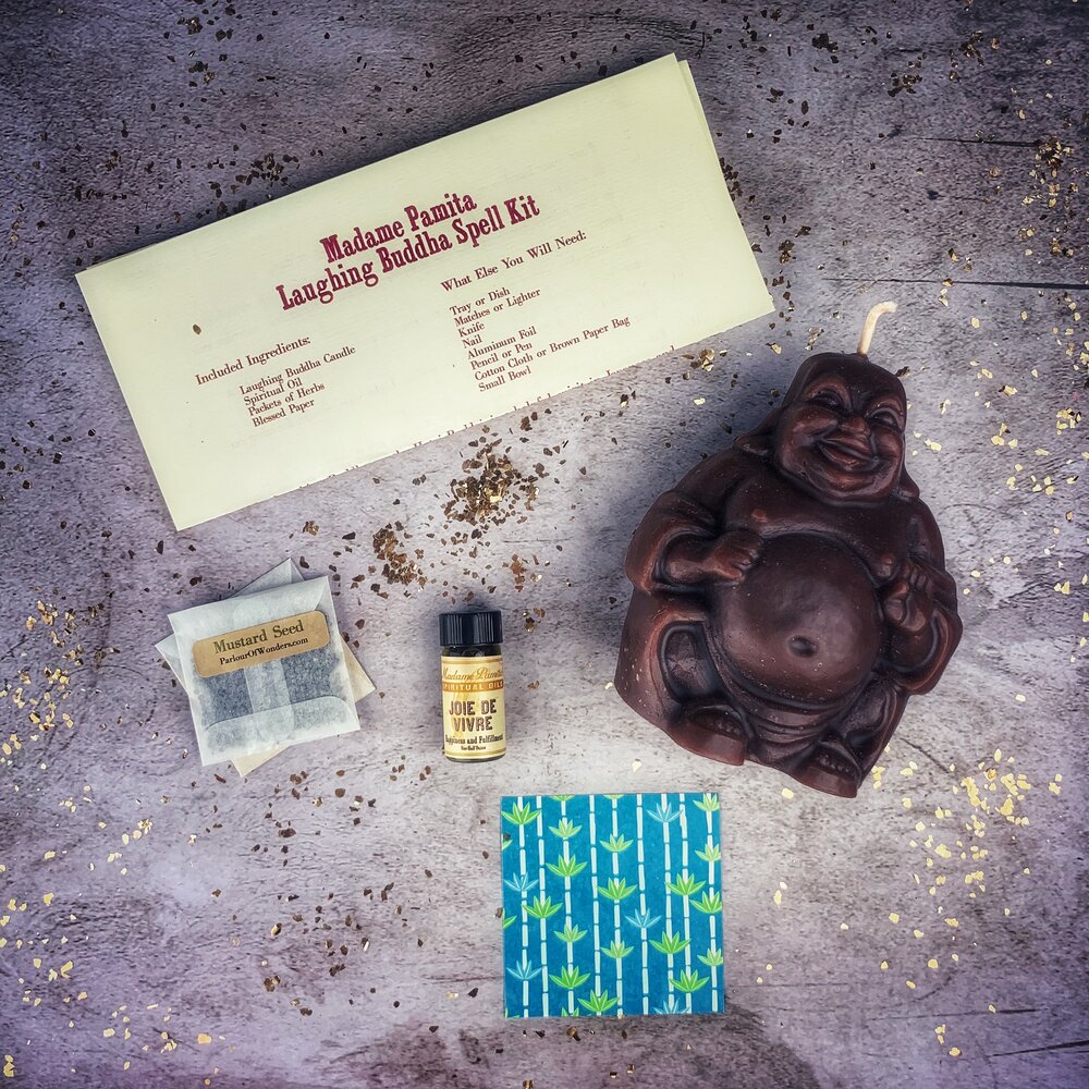 Laughing Buddha Abundance Candle Spell Kit Parlour of Wonders