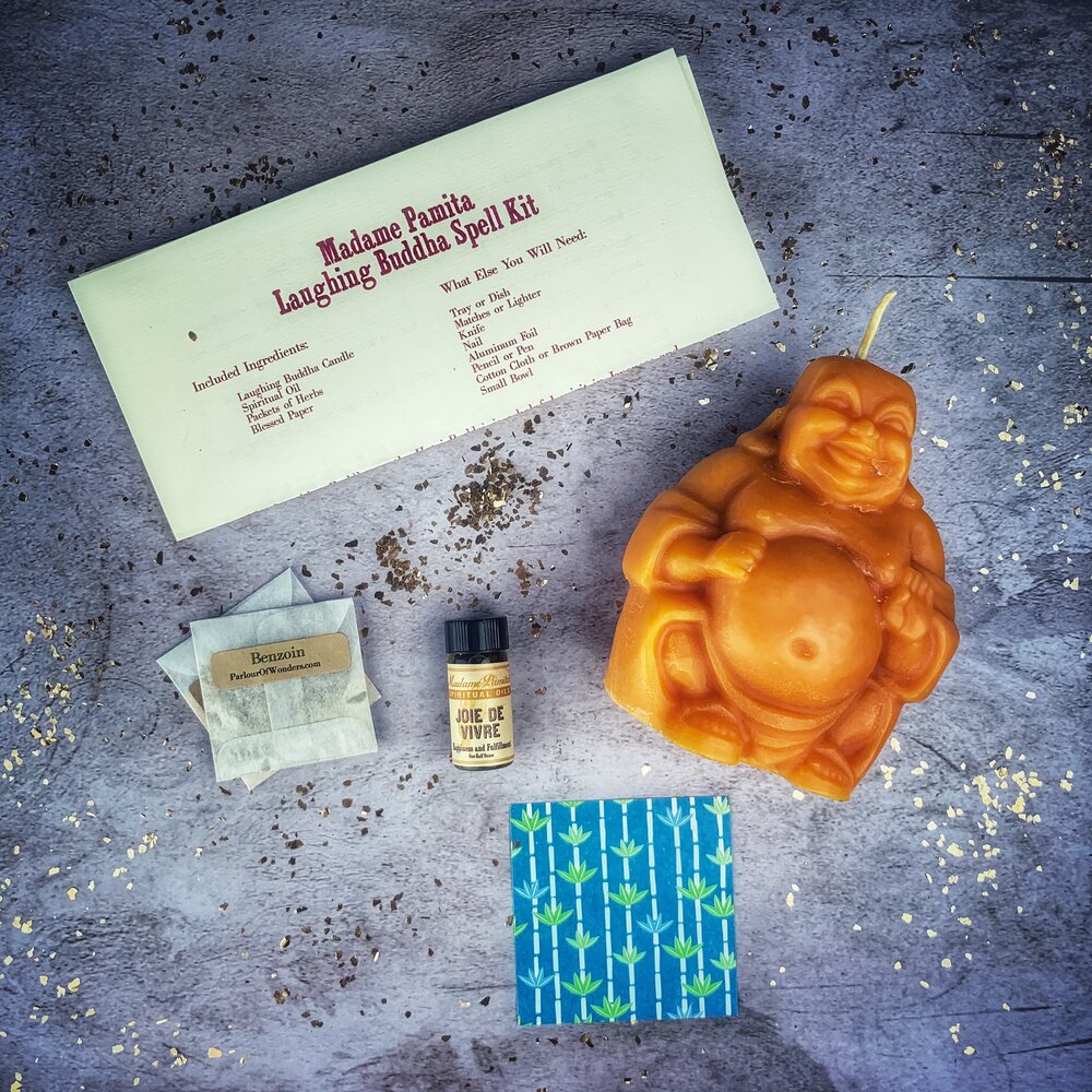 Laughing Buddha Abundance Candle Spell Kit Parlour of Wonders