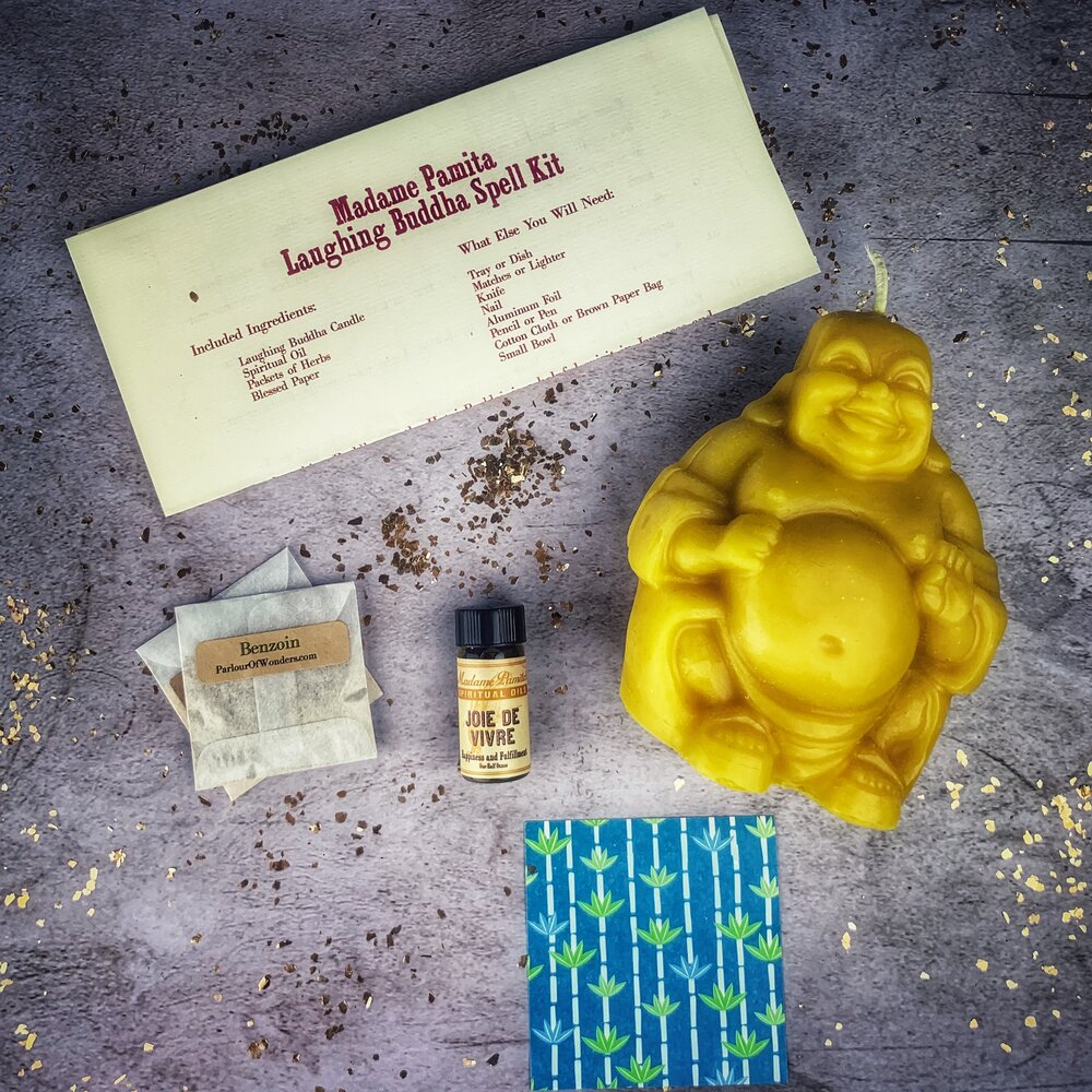 Laughing Buddha Abundance Candle Spell Kit Parlour of Wonders