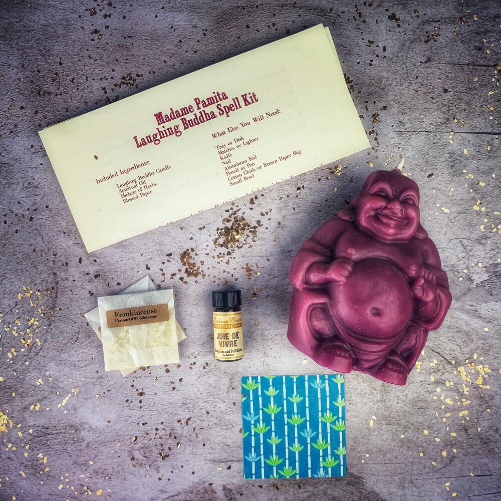 Laughing Buddha Abundance Candle Spell Kit Parlour of Wonders
