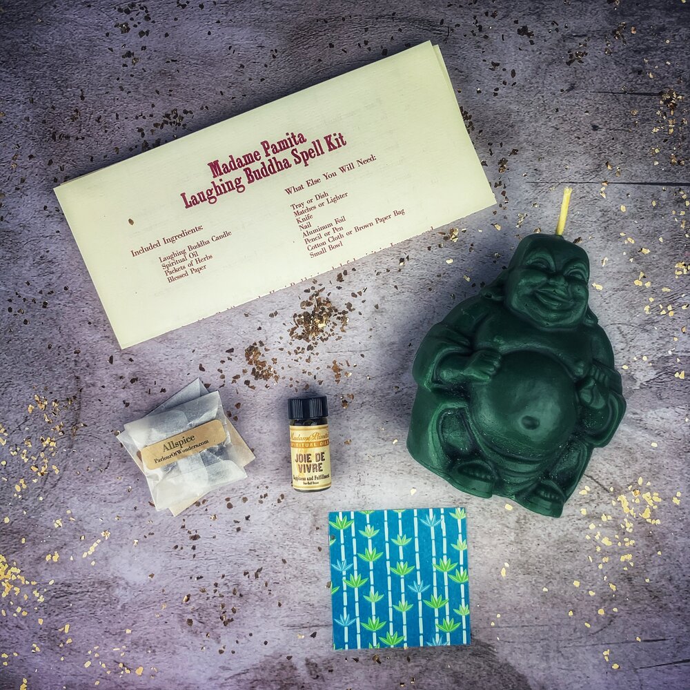 Laughing Buddha Abundance Candle Spell Kit Parlour of Wonders