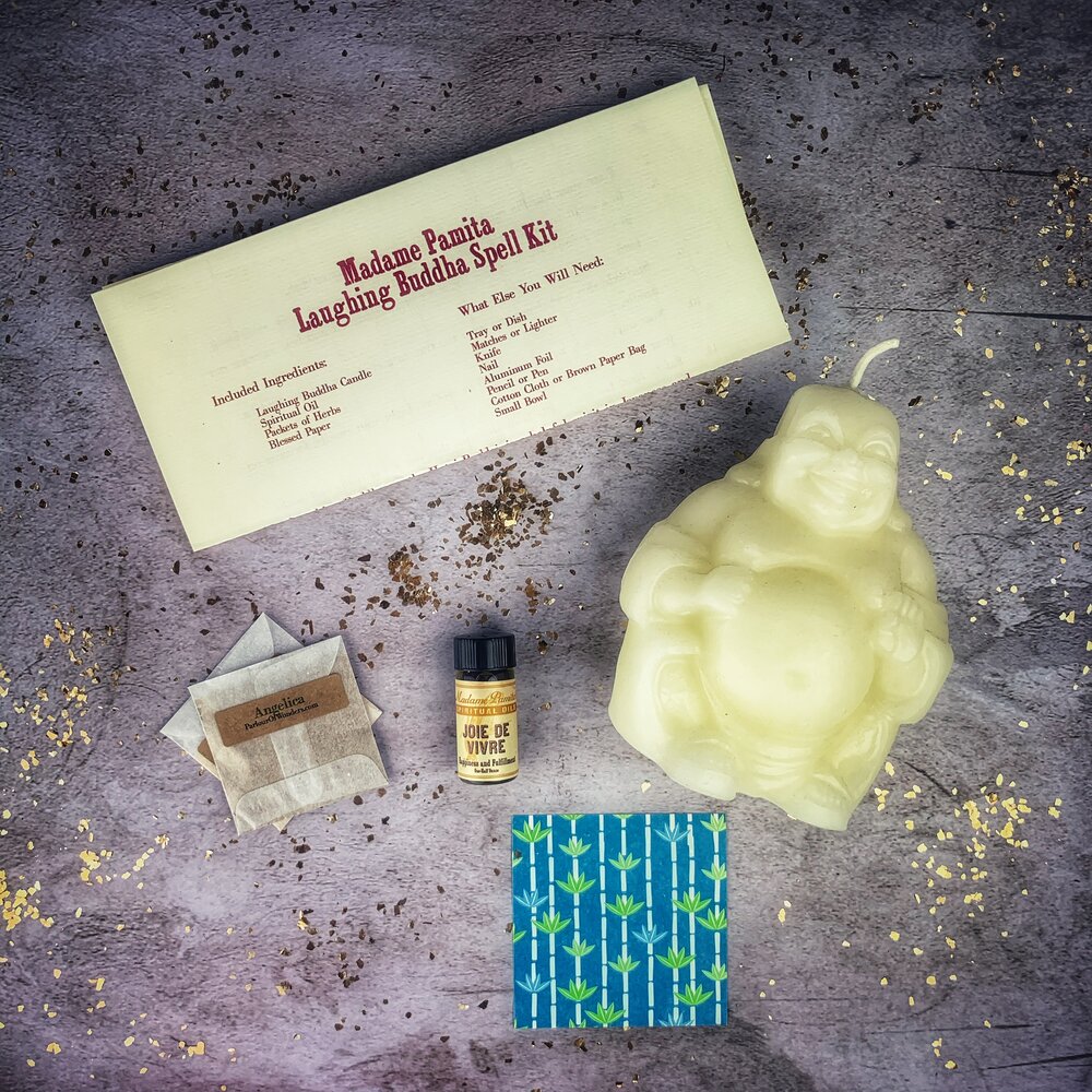 Laughing Buddha Abundance Candle Spell Kit Parlour of Wonders