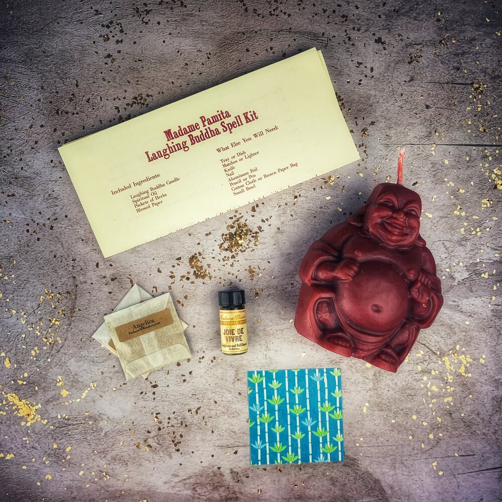 Laughing Buddha Abundance Candle Spell Kit Parlour of Wonders