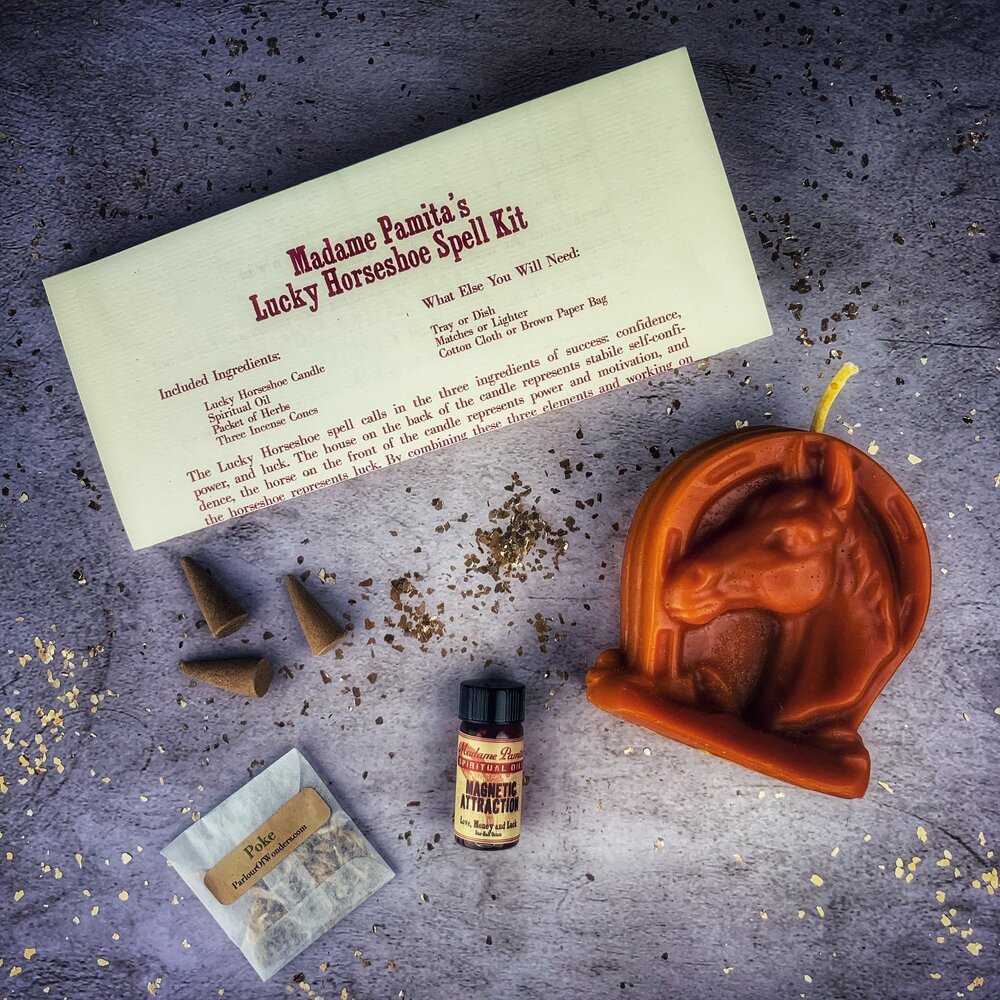 Lucky Horseshoe Candle Spell Kit Parlour of Wonders
