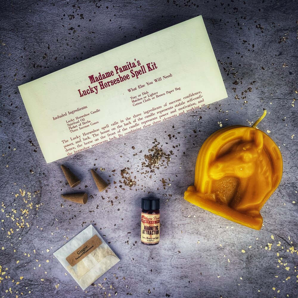 Lucky Horseshoe Candle Spell Kit Parlour of Wonders