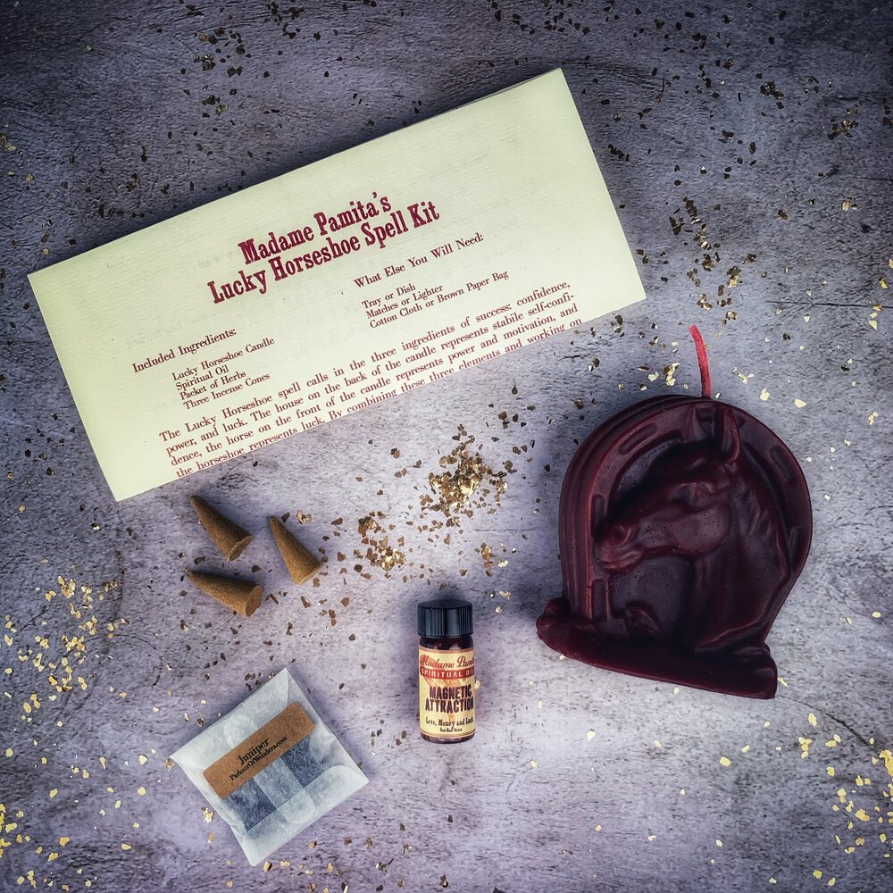 Lucky Horseshoe Candle Spell Kit Parlour of Wonders