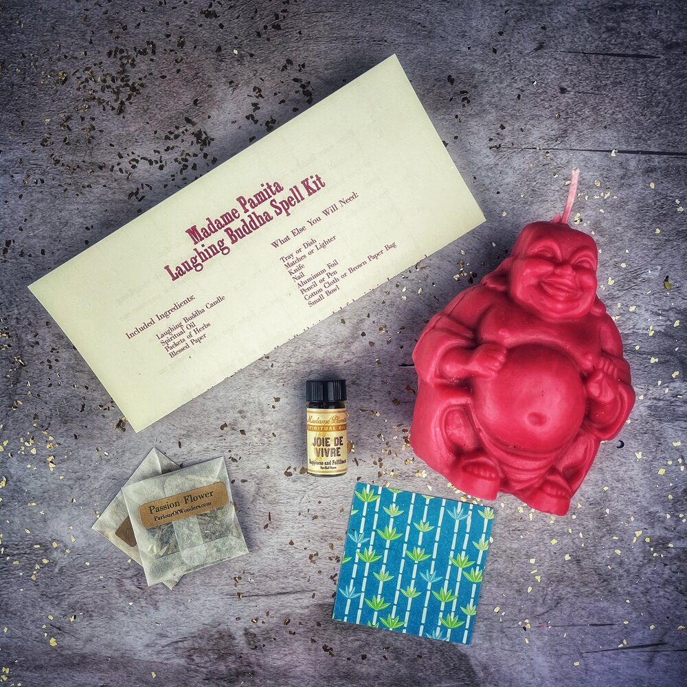 Laughing Buddha Abundance Candle Spell Kit Parlour of Wonders