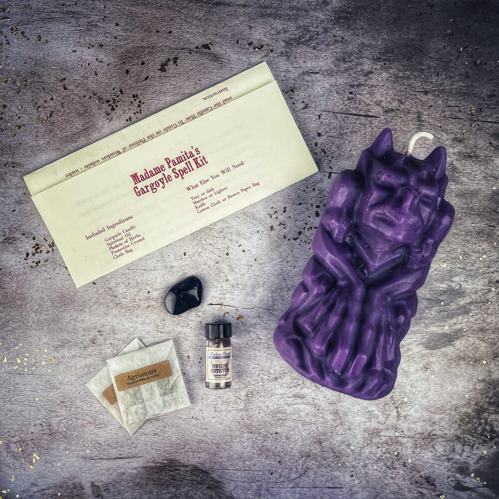 Gargoyle Protection Candle Spell Kit Parlour of Wonders
