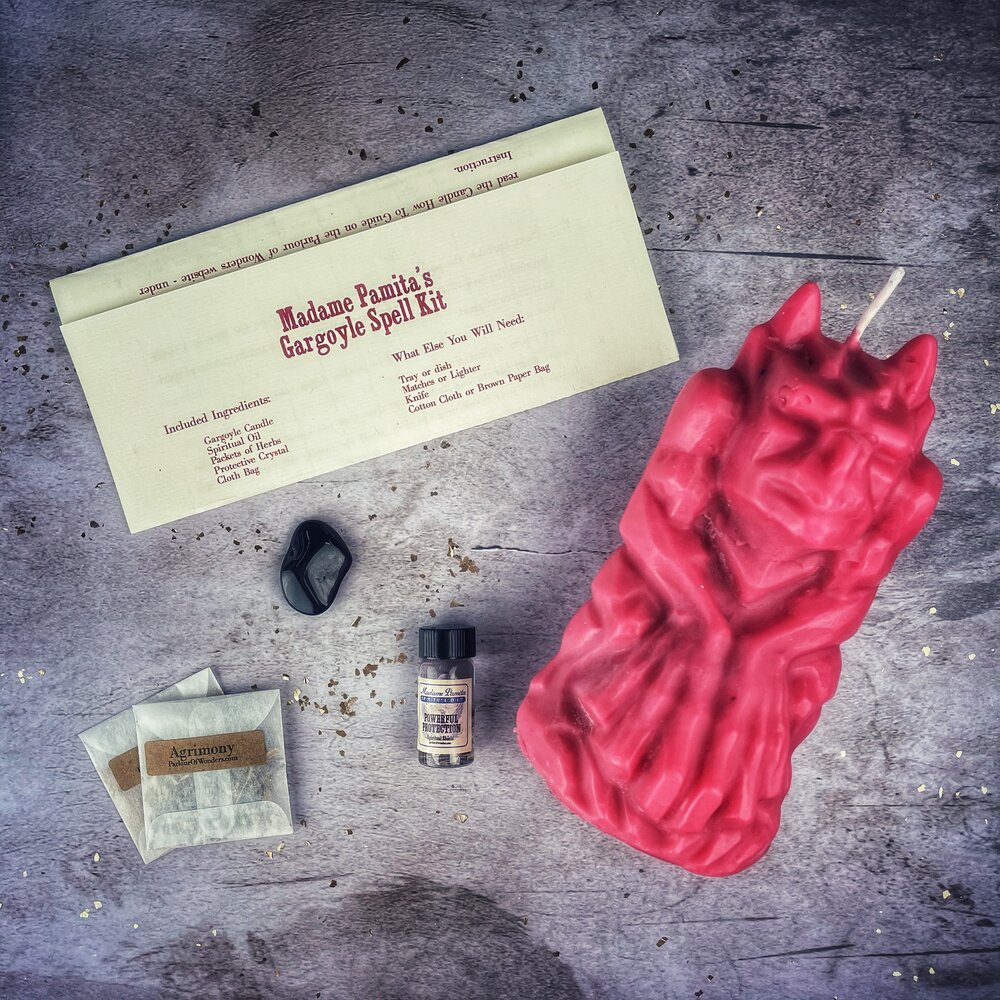 Gargoyle Protection Candle Spell Kit Parlour of Wonders